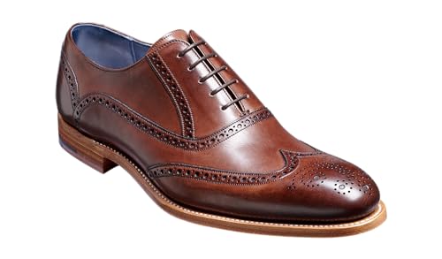 Image of BARKER Valiant Men's Handmade Oxford Derby Shoes - Premium Calf Leather, Goodyear Welted, Hand-Painted Finish, Classic Formal Style