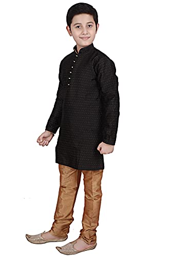 Kid's Indian Clothing Traditional Wear Silk Kurta Sets for Boys | Pack Of 1 (S-129)3