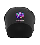 Lavable en machine à 40 °C Atspauda Anime 169 Bonnet souple unisexe en coton Noir, Noir , Taille unique