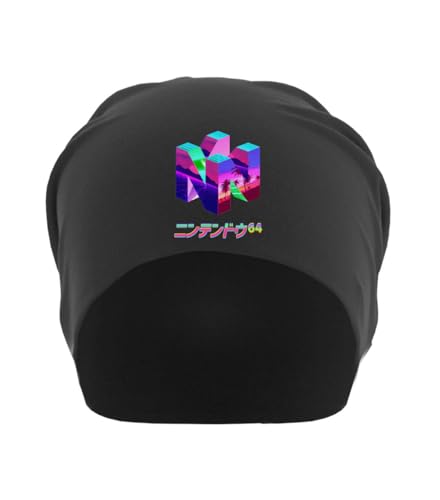 Bonnet souple unisexe en coton noir Anime 169 taille unique pour un confort quotidien