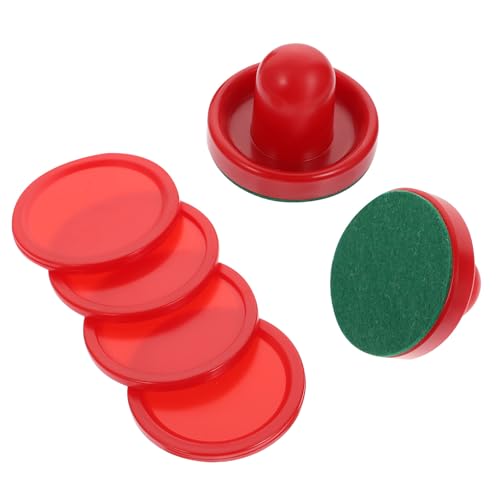 JOINPAYA Set Accessoires Hockey sur Table Poussoirs Rouges Palets Remplacement pour Jeu De Hockey Glace Et Table