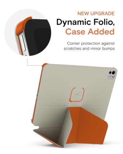 Image of MOFT Dynamic Folio Case for iPad Pro 13 inch(M5 2025 / M4 2024) - [Reinforced Corner Protection] Stable Slim Magnetic Stand with 20+ Viewing Angles, Premium MOVAS Leather, Beach White
