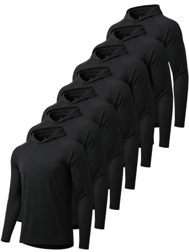 Image of Hoodies for Men UPF 50+ Sun Protection Fishing Shirts Long Sleeve Lightweight Rash Guard Shirt UV SPF Sweatshirt