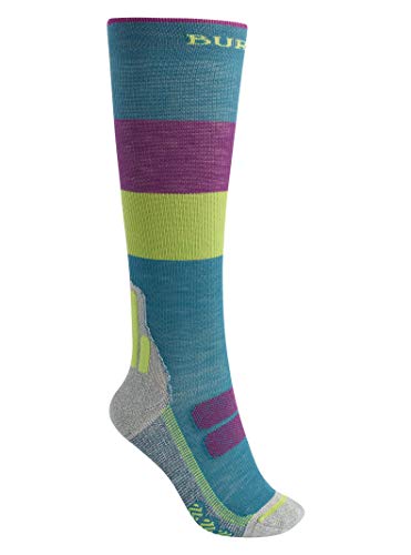 Burton Women's Performance + Ultralight Compression Sock, Green-Blue Slate, Medium