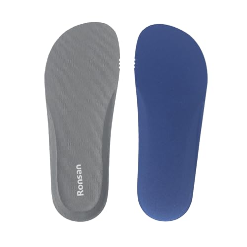 Image of Ronsan Shoe Insoles of Clog Garden Shoes, Extra Wide Barefoot Shoe Inserts Pads for Nurse Shoes, Garden Work Sandals, Thin Replacement Insoles for Women 6 / Men Size 4, Grey