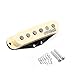 Wilkinson Tonalité Vintage Staggered Alnico 5 Micro Manche Simple Bobinage Pickup pour Guitare électrique Strat Style, Crème