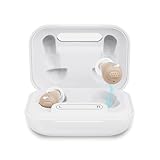 JINGHAO Hearing Aids, Rechargeable Hearing Aids for Seniors and Adults with Charging Case Hearing Aids with Volume Control, Beige