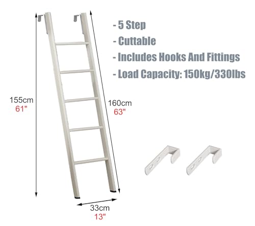 Escalera de metal para litera de alta resistencia y diseño robusto para dormitorios y RV 7