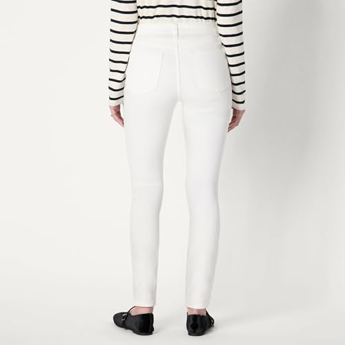 Amazon Essentials Women's High Stretch High-Rise Skinny Jeans, White, 10 Long - image 2