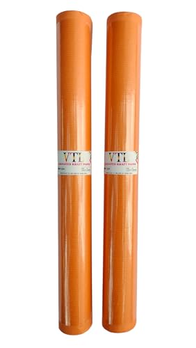 Image of VTL Orange Notebook Cover Roll for School & Office Books, Waterproof Laminated Book Protection Cover, 15 Inch x 10 Meters Each Roll, Pack of 2 inch