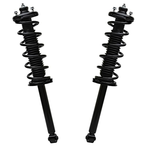 Image of Detroit Axle - 2pc Rear Struts for 2004-2008 Acura TL, 2003-2007 Honda Accord, 2 Struts & Coil Spring Assembly 2005 2006 Replacement Quick Install Ready Strut Shocks Assembly