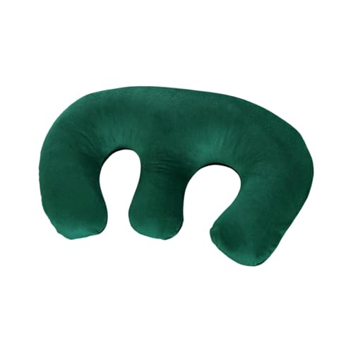 Almohada de pecho cojín ergonómico verde con funda removible para camilla