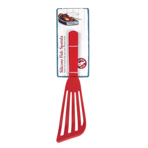 Image of Maine Man Silicone Fish Spatula, Non-Stick Angled Turner, For Delicate Foods, Draining Liquids, And Everyday Cooking