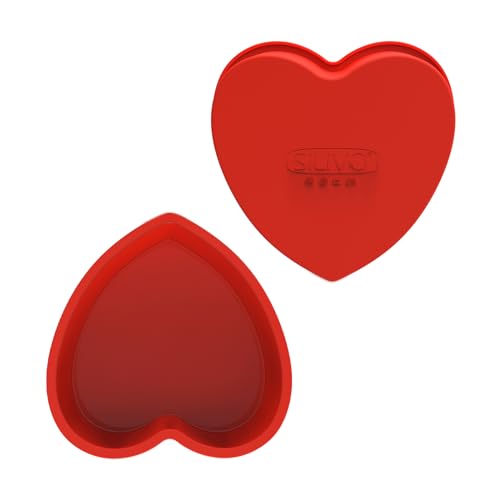 2 Pack 8 Inch Silicone Heart Shaped Cake Tin 20 cm Love Cake Baking Moulds