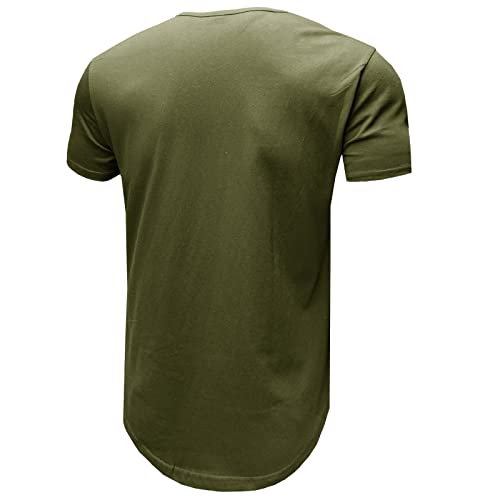 Spring Mens Sports Slim Solid Casual Color Fit Cotton Round Shirt Neck Summer T Men T Shirts T Shirts Big And Tall Men #TOP2
