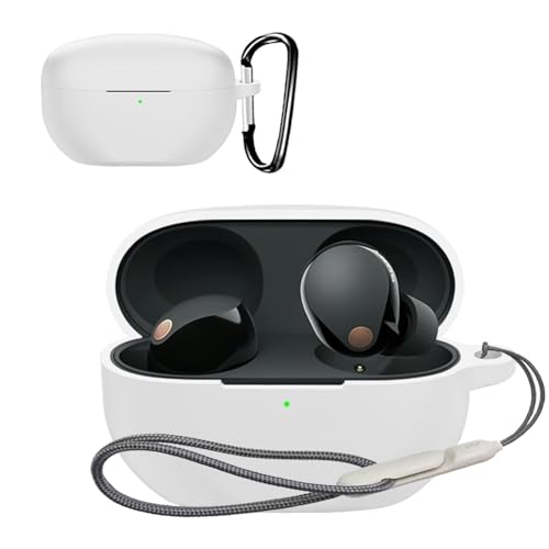 For S ony WF-1000XM6 �P�[�X �J�o�[ �i�J���r�i�t��+�X�g���b�v�t�� �j �V���R�����[ �����h�~ �L�Y�h�~ �ϏՌ� �����[�d�\ �h�� �h�o S ony WF-1000XM6 �p �P�[�X �J�o�[�i�z���C�g�j