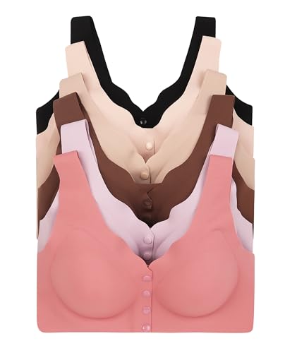 Image of Viola's Secret 6 Pack of Color Print T-Shirt Bras B Cup C Cup and D Cup