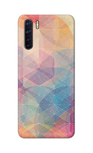 Image of Printed Hard Back Cover Case for Oppo F15 | Oppo F15s | Oppo A91 | Oppo Reno 3 4G Back Cover (Crumpled Paper Design) -1803