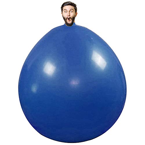 Ballon géant bleu 183 cm anti-éclatement en latex épais pour grand événement