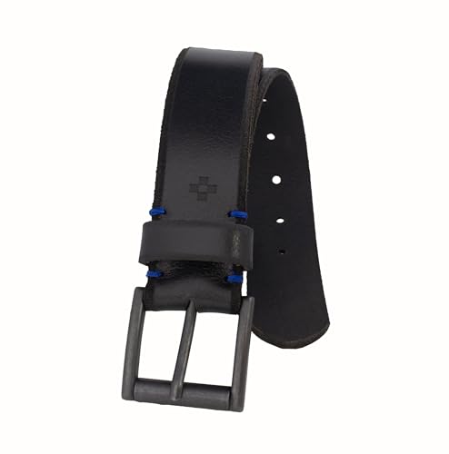 Vince Camuto Mens Jean Belt | Black Belt | Genuine Leather Belt | Black Finish Belt Buckle3