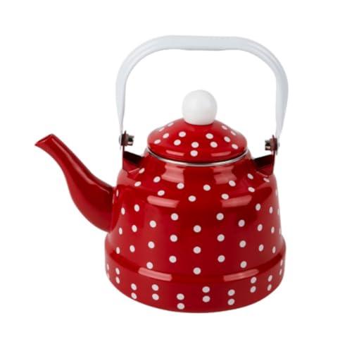 Stufa top stufa top bollitore 2.5L durevole bollitore ad acqua riscaldante deliziosa teiera di teiere di smalto per cucina per casa fischio per esterno teakettle (giallo)