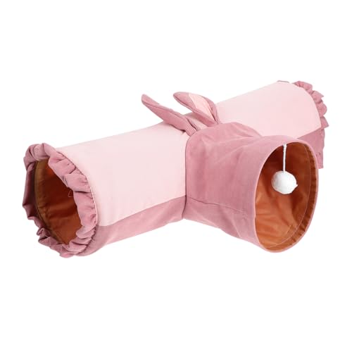 HANABASS Hamster Roller Supplies Rabbit Resting Bed Warm Nest T-Shaped Tunnel Small Animal Tube Toy Stimulate Pet's Curiosity