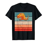 Lindo bolsillo de dinosaurio retro juguetón