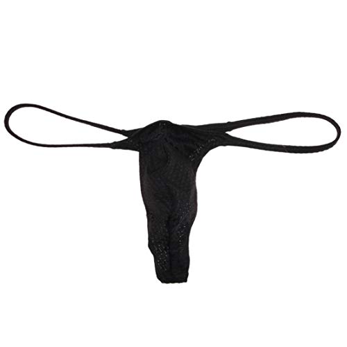 OROCOJUCO Men Booty Thong Stretch Slim Cut G-String Underwear Drawnwork Tanga