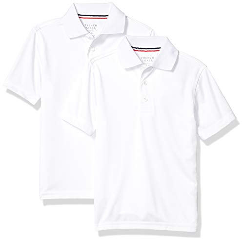 French Toast Boys' Short Sleeve Moisture Wicking Stretch Sport Polo Shirt