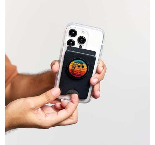 PopSockets PopWallet hérisson MagSafe porte-carte et support rétro