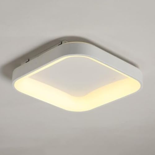 Plafonnier LED carré luminaire plat tricolore couloir et salon