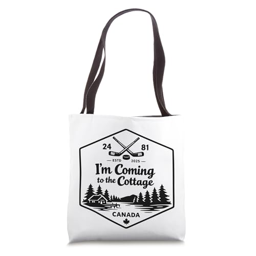 Coming to the Cottage Canada Cabin Tote Bag