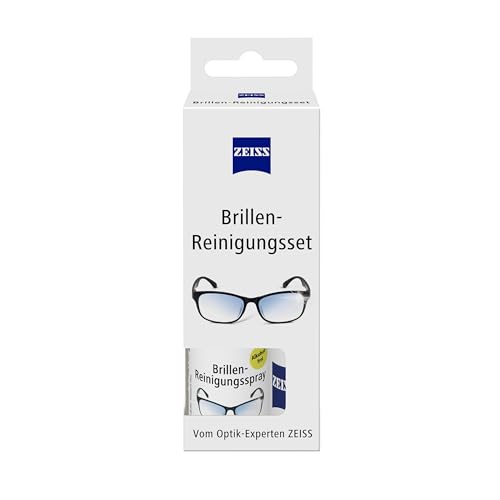 Zeiss Brillen Spray mit 30ml Inhalt inklusive einem Mikrofasertuch zur schonenden & gründlichen Reinigung Ihrer Brillengläser - alkoholfrei