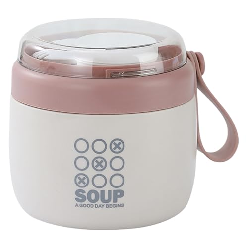 Envase Térmico para Alimentos | 700ml Jarra Aislada de Acero Inoxidable - Caja de Sopa para Niños con Cuchara - para Guardería, Oficina, Picnic, Viaje, Exterior, Bebida y Niño Pequeño