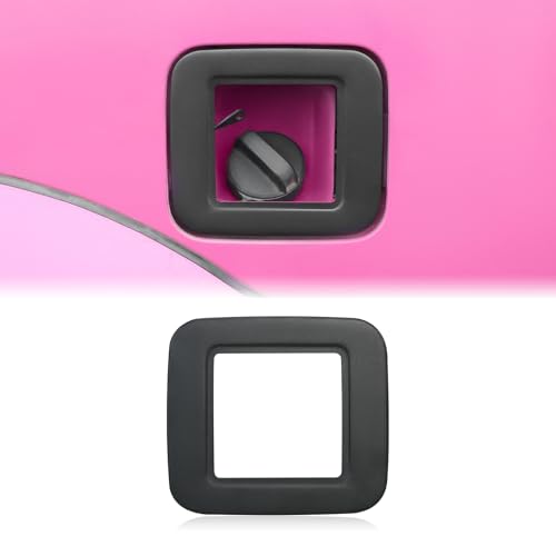 AMWMORV 新型 ジムニーシエラ JB23 専用フューエルリッドカバー ガラスリッドJB43フューエルキャップ 給油口キャップ 梨地塗装 傷防止 元の穴取り付け お手入れが簡単 強化ガラス 耐汚れ ABS製