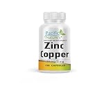 PACIFIC NATURE'S Zinc Copper Supplement (150 Capsules) with 50mg of Zinc Gluconate, 2mg of Copper Su