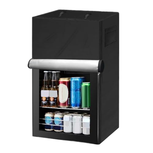Funda de nevera exterior – Funda protectora para refrigerador de bebidas, protección UV, antipolvo, cremallera con material impermeable | Cocina Camping casa p