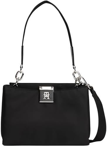 Tommy Hilfiger SV AW0AW18200 Sacoche en nylon pour femme Noir Taille unique, Noir (noir), One Size