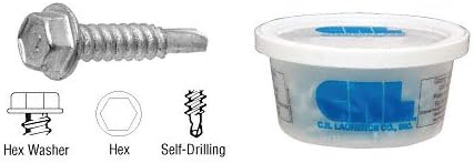 Hilti 12X1HWSD-XCP50 CRL Hilti 12-14 x 1" Self-Drilling Hex Washer Head #3 Screws - pack of 50