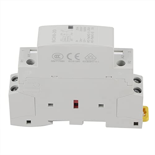 Contactor de CA 2P 1NO 1NC, 20A 24V 220V/230V 50/60Hz Contactor de CA Doméstico Montaje en Riel DIN Diseñado para Aplicaciones Domésticas Eléctricas y Electrónicas (220V/230V)