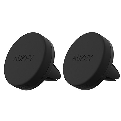 【2個セット】AUKEY 車載ホルダー マグネット スマホスタンド エアベント 磁気カーマウントホルダー エアコン吹き出し口 iPhone 7、iPhone 7 Plus/Android スマホ、GPSなどに対応 HD-C5