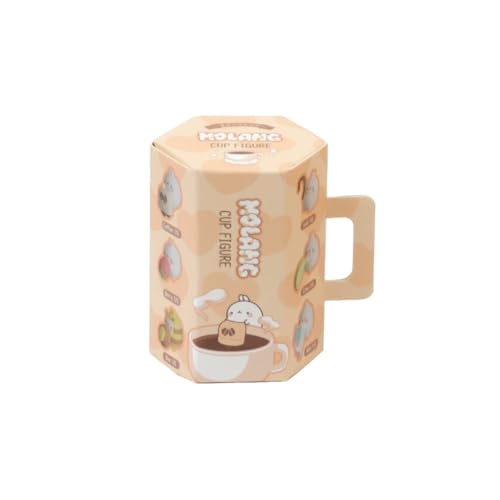 MOLANG Kaninchen Korea Tasse Ornamente Spielzeug Mystery Box Spielzeug Blind Box Niedliche Sammelfigur Action-Modell Mädchen Geburtstag Überraschung Blindtaschen Zimmer Desktop Dekoration (1 Pack)
