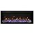 Amantii Symmetry Extra Tall Built-In Electric Fireplace with Black Steel Surround and ICE Media (SYM-74-XT-Fi-109-Diamond), 74-Inches