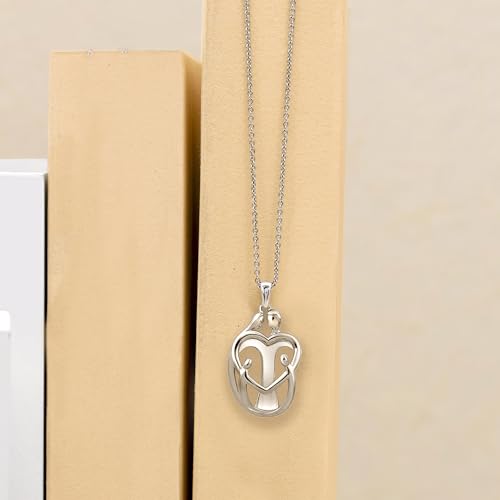 Jewelili Sterling Silver Family Pendant Necklace with 18" Cable Chain | Elegant Family Tree Jewelry for Women | Gift for Mother, Daughter, or Grandma4