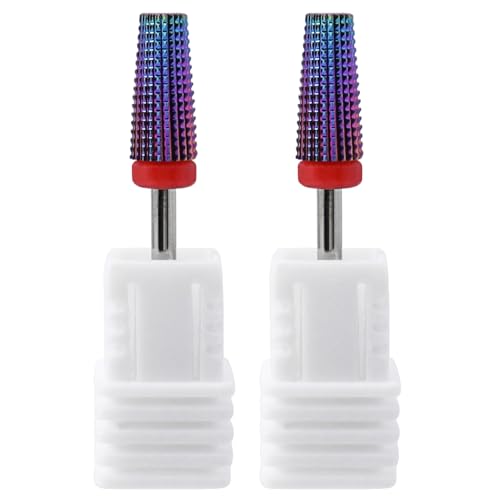 Gasea Broca Manicura, 5 en 1 Juego de 2 Brocas para Taladro de Uñas 3/32 Taladro de uñas...