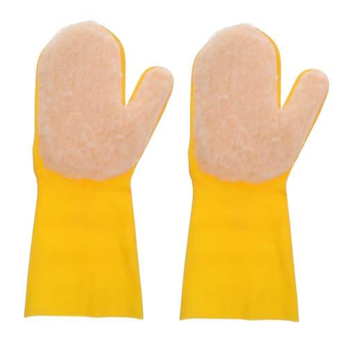 ibasenice Pool Cleaning 2 Pcs Long Waterproof Spa Mitts Swimming Pool Scrubbers Comfortable Fit for Cold Weather Use
