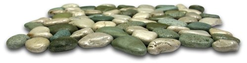 Bali Cloud Pebble Tile Border 1 Piece (Mesh Mounted) #TOP1