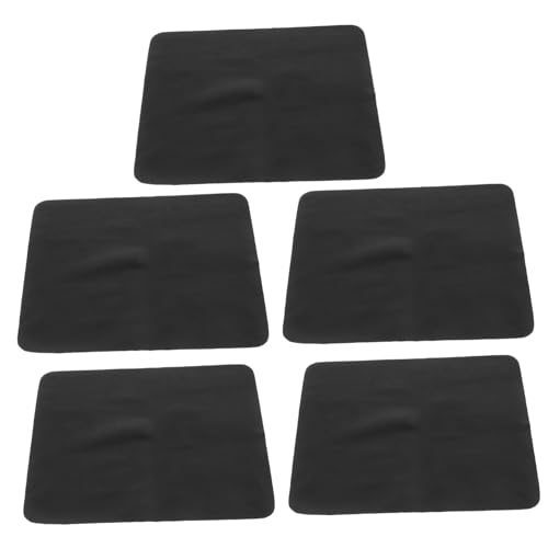 SAFIGLE 5 Piezas Gafas de tela almohadillas limpiar limpiando limpiador limpio tela de lente microfibra limpieza de telas para vasos paño de microfibra para limpieza ante Negro