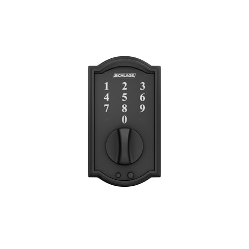 Schlage Touch Camelot Electronic Deadbolt Lock with Touchscreen Keypad, Keyless Front Door Entry, Matte Black, BE375 CAM 622 by SCHLAGE - Image 8
