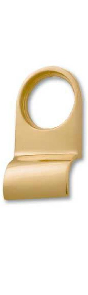 Victorian Cylinder Pull Escutcheon Polished Brass Lacquer